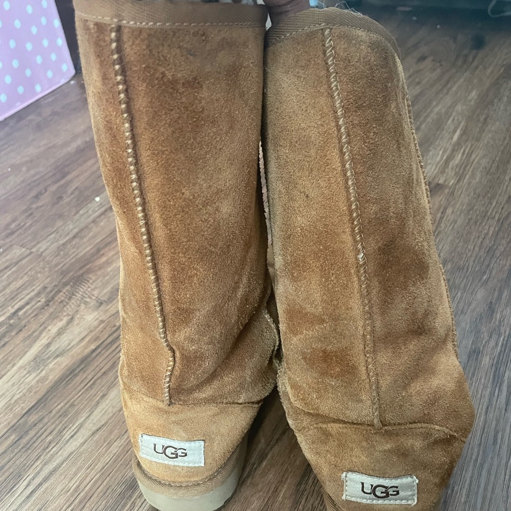 Ugg Tall Boot W/ Leopard Print Inside - image 1